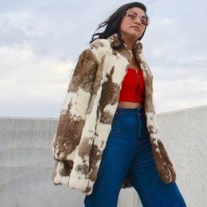 Spotted Rabbit Fur Jacket